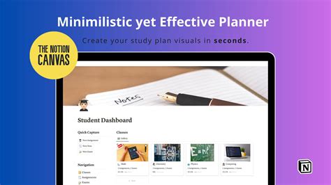 Study Planner Notion Template for Student, Student Notion Dashboard ...