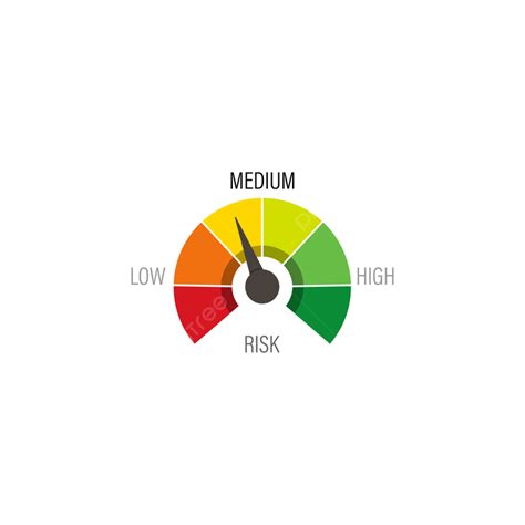 Scale From Red To Green With Arrow On Medium In Flat Style Low