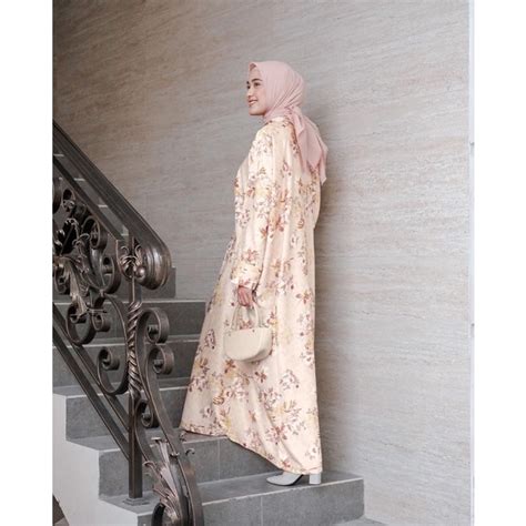 Jual Paula Kaftan Ventedaily Muslim Kaftan Bahan Silk Glossy Shopee