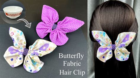 Easy DIY Butterfly Bow Hair Clip DIY Butterfly Fabric How To Make