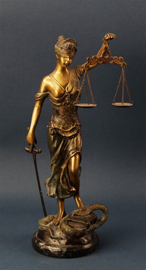 Sold Price Blind Lady Justice Bronze Statue November 6 0122 1100