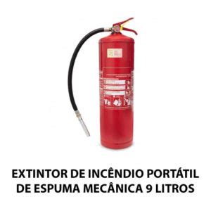 EXTINTOR DE INCÊNDIO PORTÁTIL DE ESPUMA MECÂNICA 9 LITROS AQA Sistema