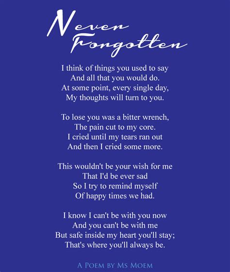 Never Forgotten ~ Poem Ms Moem Poems Life Etc