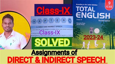 Icse Ix Total English Solution Solved Assignments Of Ch