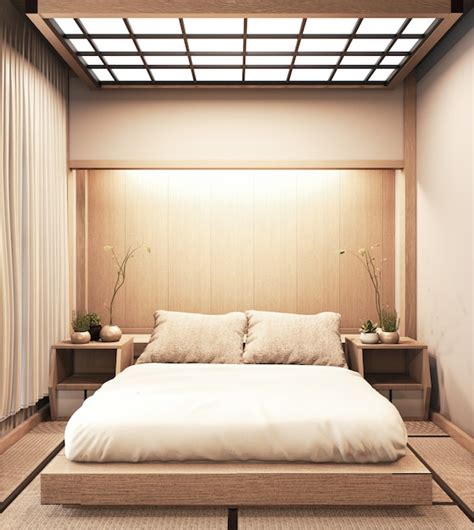 Premium Photo Interior Luxury Modern Japanese Style Bedroom Mock Up Designing The Most