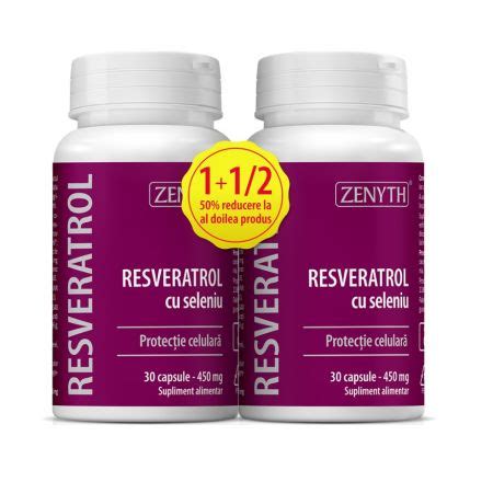 Pachet Resveratrol Cu Seleniu 30 30 Capsule Zenyth Farmacia Tei Online