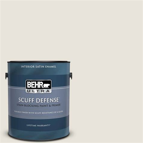 BEHR ULTRA 1 Gal BWC 13 Smoky White Extra Durable Satin Enamel