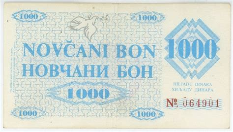 1000 Dinara Bosnia And Herzegovina Numista