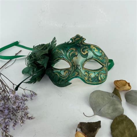 Traditional Venetian Carnival Mask Handcrafted Papier Mache Columbina