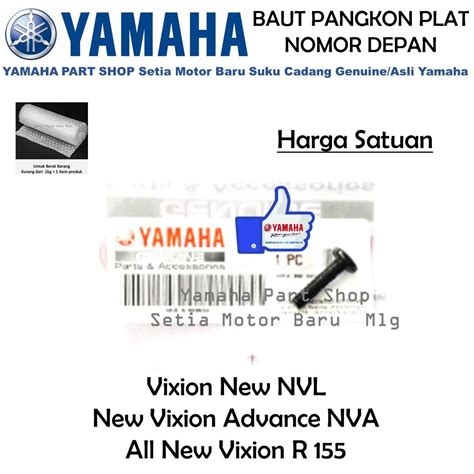 Jual Baut Screw Pangkon Plat Nomor Depan All New Vixion Advance Nva Nvl