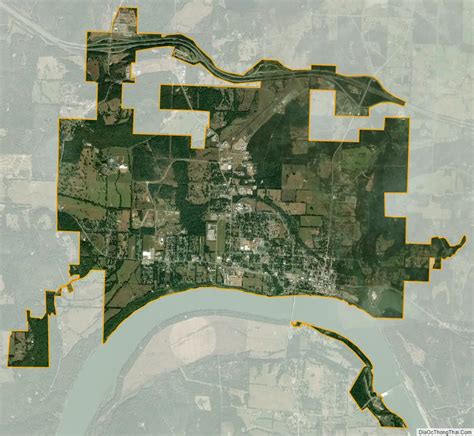 Map of Ozark city, Arkansas - Thong Thai Real