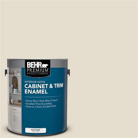 BEHR PREMIUM 1 Gal MQ3 40 Varnished Ivory Satin Enamel Interior