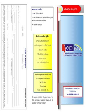 Fillable Online Sepleu Ficha De Inscri O Envie A Sua Inscri O Sepleu