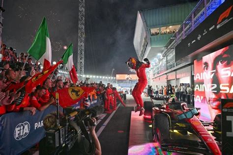 Ferraris Carlos Sainz Over The Moon After Winning Singapore Grand