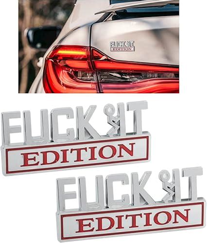 chevrom insignias de emblema de edición Fuck IT calcomanías de