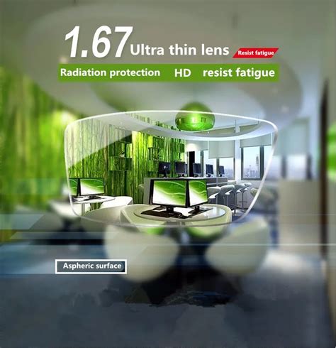 High Index Obviously Thin Aspheric Lens 1 67 Resin Formula Asphere HMC