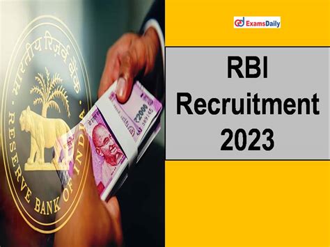 Rbi Recruitment Check Qualification Salary Details Here