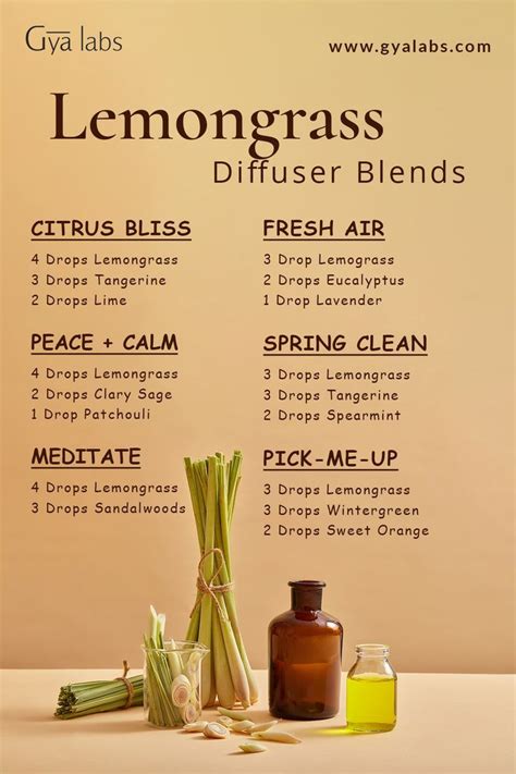 Lemongrass Essential Oil Blend Refreshing Citrus Aromatherapy