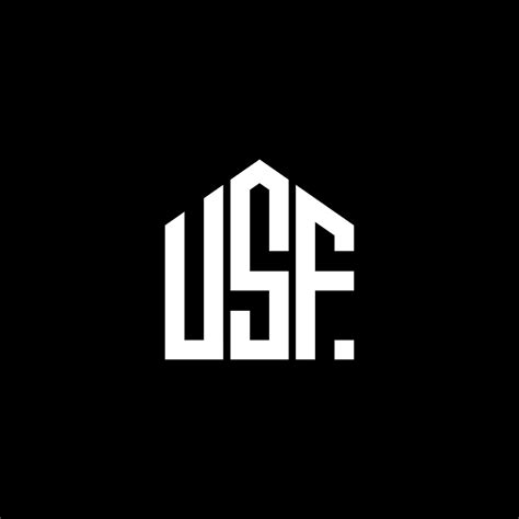 USF letter logo design on BLACK background. USF creative initials ...