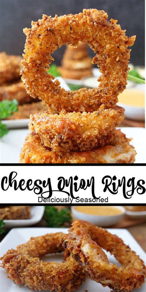 Cheesy Onion Rings Deliciously Seasoned