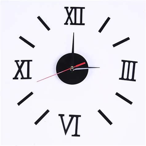 luminous diy wall clock modern acrylic roman numeral design shop