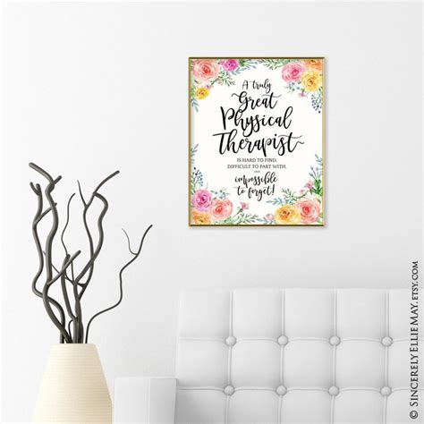 Physical Therapist Appreciation Ts Therapy Wall Art Etsy