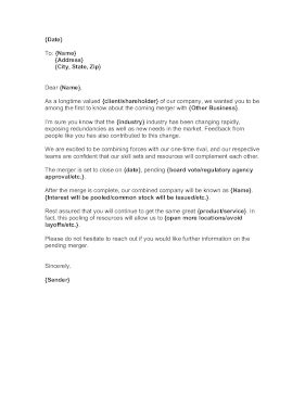 Announcement Letter Example