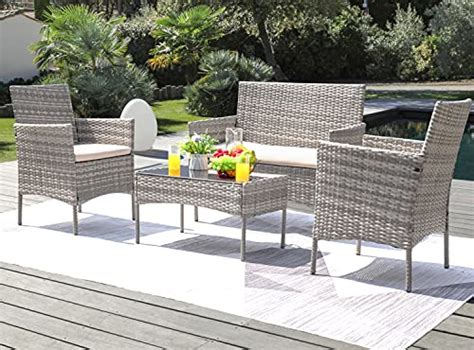 Greesum Patio Furniture Pieces Conversation Sets Outdoor Wickerr