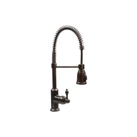 Premier Copper Products 33 In Antique Copper Single Basin Kitchen Sink And Pull Down Faucet Set