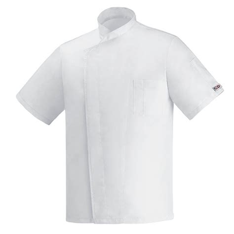 Chaqueta Cocina Ottavio De Microfibra Blanca Manga Corta Egochef Ropa