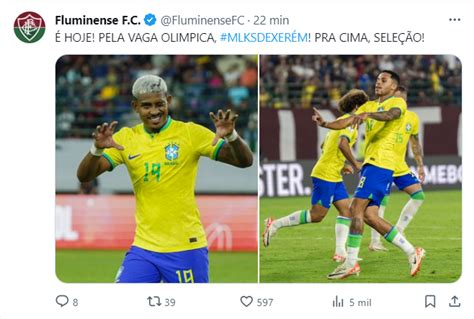 Em Dia De Jogo Decisivo Fluminense Deseja Sucesso Aos Moleques De