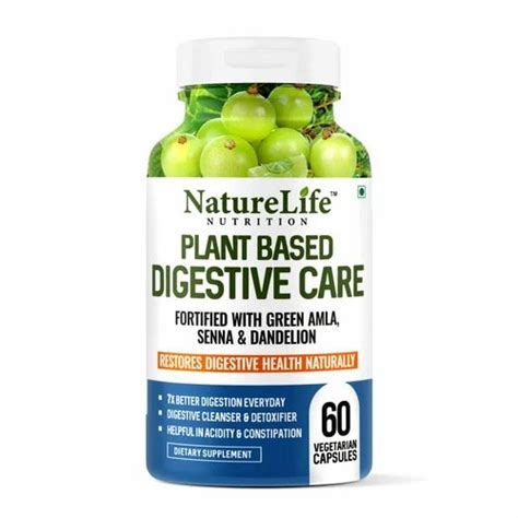 Nature Life Nutrition Plant Based Digestive Care Veg Capsules At