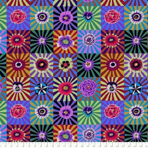 By The Row Rare Kaffe Fassett Sunburst Dark Cotton Quilting Etsy