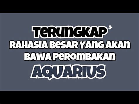 Aquarius Rahasia Besar Terungkap Bawa Perombakan Youtube