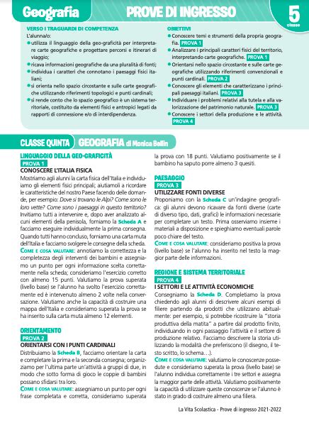 Guida Alle Prove Di Ingresso Geografia 5 Guida Alle Prove Di