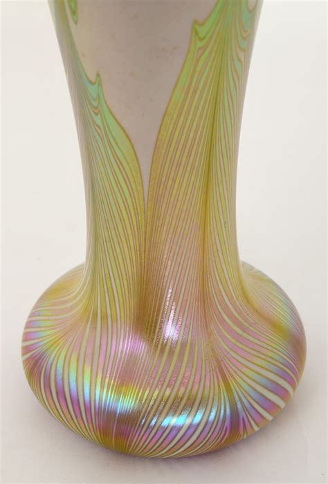 Lot Quezal Art Glass Decorated Vase