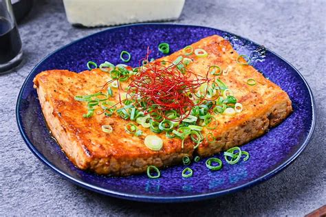 pan fried tofu steak  japanese sauce vegan sudachi recipes