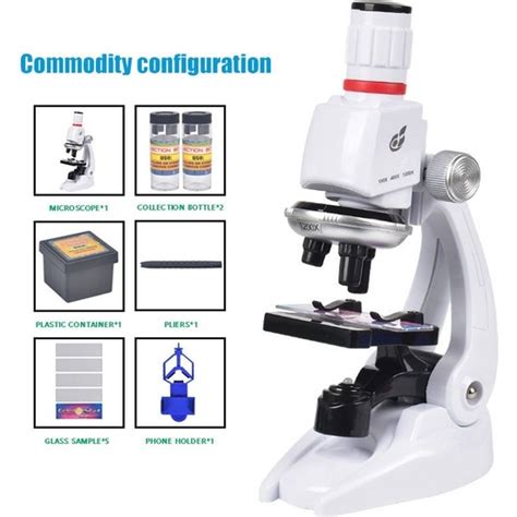 Zining Shop B Tarzı Mikroskop Kiti Laboratuvar LED x Ev Okul Fiyatı
