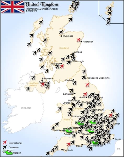 United Kingdom Airports Map