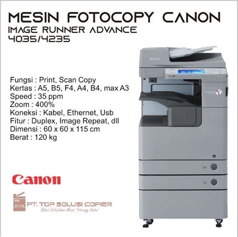 Jual Mesin Fotocopy Canon Ira Bisa Print Scan Dan Copy