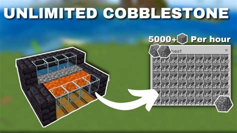 Minecraft Easy Cobblestone Farm Tutorial In Bedrock Edition Youtube