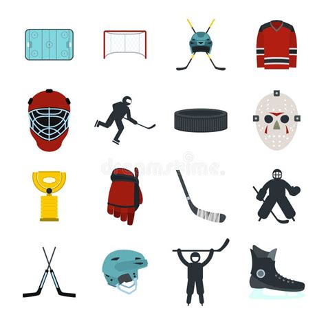 Hockey Icons Set Stock Vector Illustration Of Blade 68188678