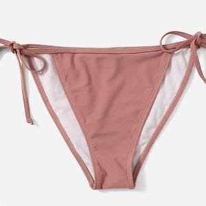 Shein Swim Shein Dusty Pink Ruched Tie Side Bikini Swimsuit Poshmark