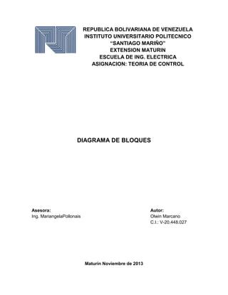 Trabajo Diagrama De Bloques Pdf