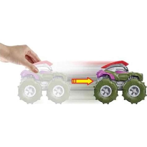 Hot Wheels Monster Trucks Çek Bırak Arabalar Marvel Hulk GVK Limon Oyuncak