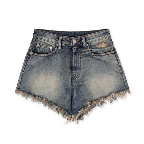 MUSINSA NAKED SURF CLUB Lettering Denim Shorts Indigo Blue