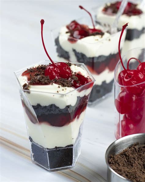 DLux Mini Dessert Cups Black Forest Cake Recipe Mini Dessert Cups