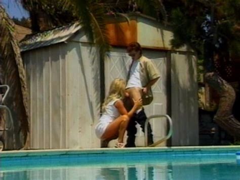 Vintage Blonde Babe Gets Her Hairy Pussy Drilled Hard By The Pool Photos