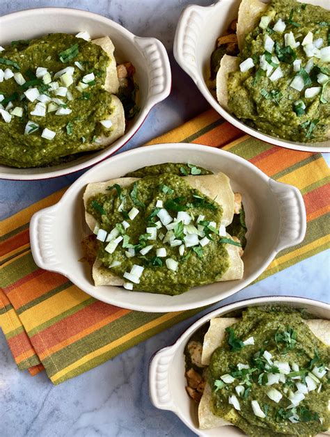 Enchiladas Verdes Green Enchiladas With Chicken Cheese Thebrookcook