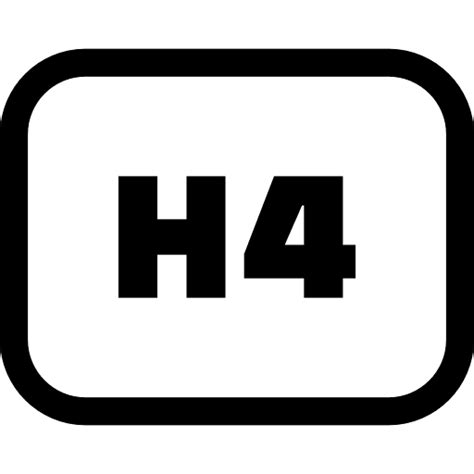 H4 Heading Rectangle icon SVG Vector & PNG Free Download | UXWing
